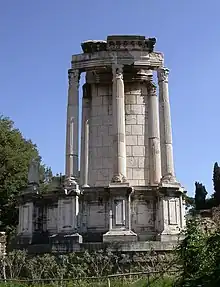 Ruinas del Templo de Vesta, en el Foro Romano