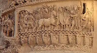 Detalle de la Columna de Marco Aurelio (192).