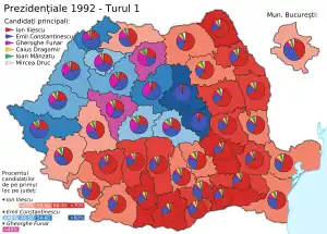 Distribución geográfica de los votos de las Elecciones Presidenciales (primera vuelta)