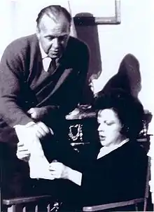 Ronald Neame (left) and Judy Garland on the set of "I Could Go On Singing" in 1963