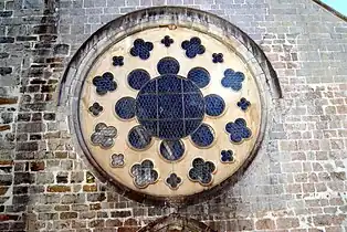 Rosetón de la fachada de la iglesia de Roncesvalles