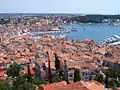 Rovinj, vista desde el Campanario de la iglesia de Santa Eufemia