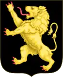 Actual escudo de Bélgica y antiguo escudo de los duques de Brabante.