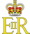 Monograma de Isabel II, decorado con la Corona de San Eduardo.