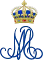 Monograma de la reina María Amelia de Borbón-Dos Sicilias, consorte de Luis Felipe I.