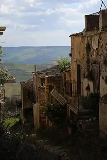 Ruinas de Poggioreale en la provincia de Trapani, Sicilia.