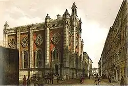 Antigua Sinagoga de Viena, 1868 (destruida en 1938).