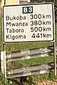 Usado también en antiguas colonias británicas, señal de Tanzania.