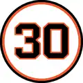 Orlando Cepeda (1B). Retirado el 11 de julio de 1999.