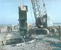 Trabajadores destruyendo un silo SS-24 en Pervomaisk