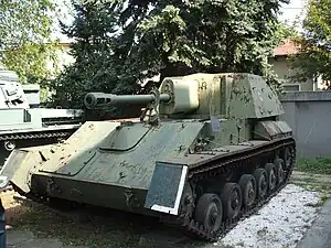 SU-76 en el Museo de Historia Militar de Bucarest, Rumania