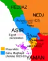 Mapa de Asir 1823-1863