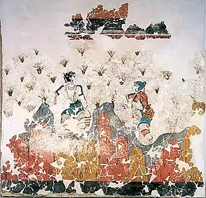 Los recolectores de azafrán, de Akrotiri.