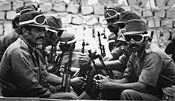 Soldados hombres en 1985.