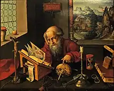 San Jerónimo en su estudio (c. 1525), de Joos van Cleve, Musée des Beaux-Arts et d'Archéologie de Châlons-en-Champagne