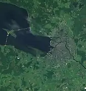 Imagen satelital de San Petersburgo