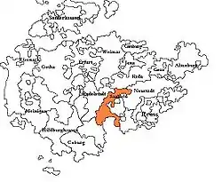 Ubicación de Sajonia-Saalfeld