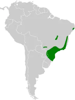 Distribución geográfica del pepitero negro.
