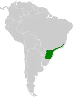Distribución geográfica del pepitero picudo.