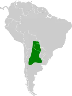 Distribución geográfica del pepitero chico.