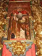 San Antón, retablo del Rosario tras la restauración.