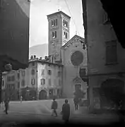 Fachada y campanile en el 1931