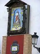 Plaza de San Marcos y hornacina con el santo.