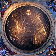 Quadratura de Andrea Pozzo en la iglesia de San Ignacio (Roma), 1685