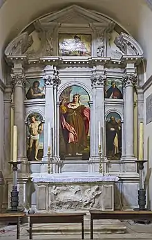 Políptico dedicado a Santa Bárbara, obra de Palma el Viejo.
