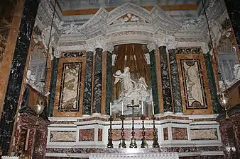 Capilla Cornaro, obra de Bernini, una de las capillas laterales de Santa Maria della Vittoria (Roma), donde se encuentra el Éxtasis de Santa Teresa.