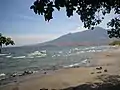 Playa Santo Domingo. El volcán Maderas al fondo.