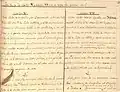 Manuscrito de Sanz Baeza sobre la "conducta de Carlos V y Carlos VII"