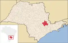 Ubicación de la Región Metropolitana de Campinas