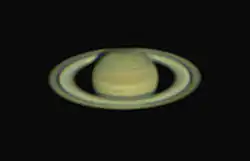 Saturno visto desde La Cañada el 1 de agosto de 2015