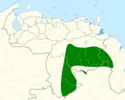 Distsribución geográfica de la amazilia colicobriza.