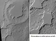 Terreno festoneado en Peneus Patera (imagen HiRISE). Este terreno es bastante común en algunas áreas de Marte.