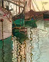 Puerto de Trieste de Egon Schiele, 1907.