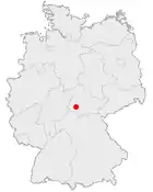 Mapa de Alemania, situación de Schmalkalden