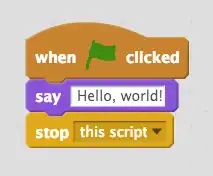 "Hola Mundo" en el lenguaje de programación por bloques Scratch
