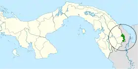 Distribución geográfica del churrín panameño.