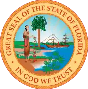Antiguo sello del estado de Florida, usado hasta 1985.