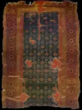 Alfombra Seljuq, 320 x 240 cm, de la mezquita de Alaeddin, Konya, segle XIII