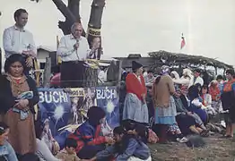 Sergio Diez en su campaña senatorial por La Araucanía Sur.