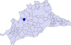 Extensión del municipio en la provincia.