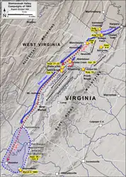 Operaciones en el valle de Shenandoah, agosto–octubre 1864.