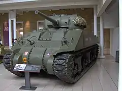 Carro de combate M4 Sherman en el museo.