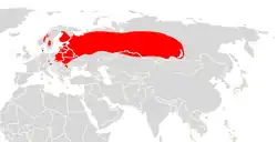 Distribución de la sicista nórdica