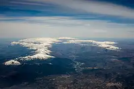 Vista aérea de las sierras del sistema Central en la provincia de Ávila, entre ellas La Serrota