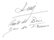 Firma de Enrique de Orleans