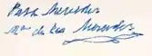 Firma de María de las Mercedes de Borbón